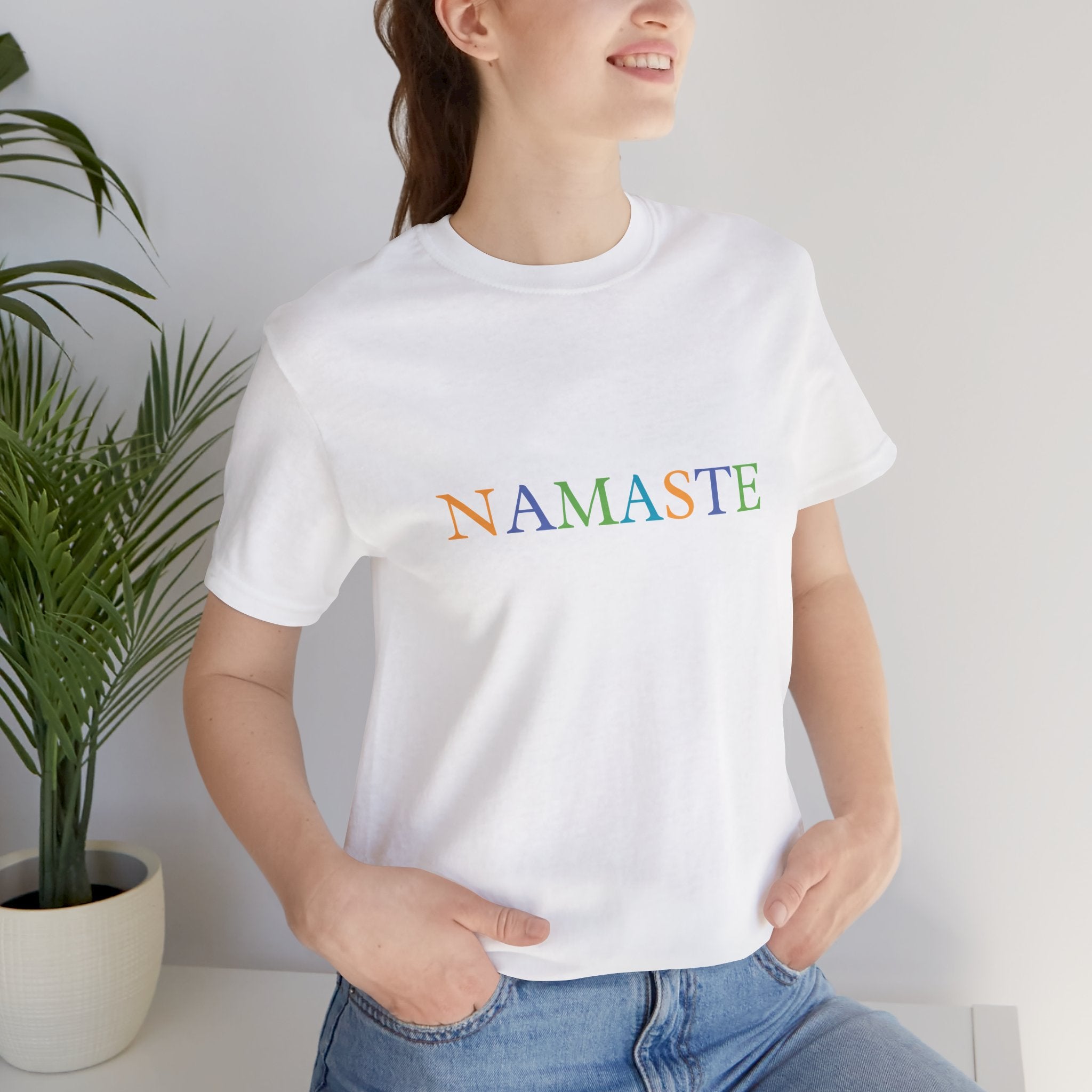 ترامونكيرو NAMASTE قميص تي شيرت للجنسين بياقة دائرية