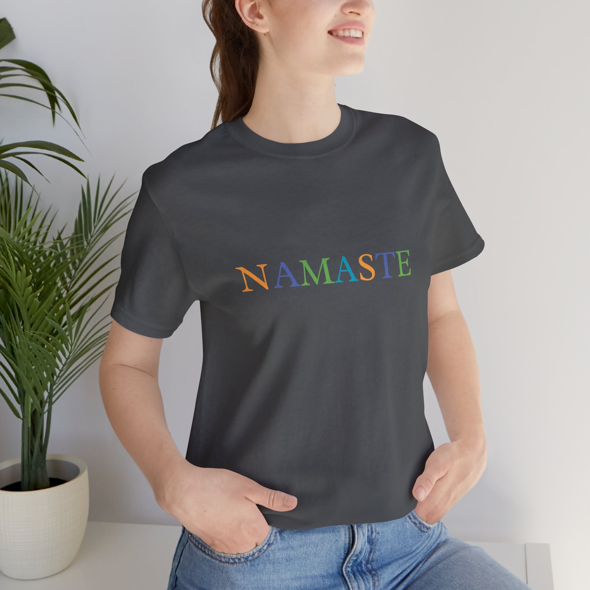 ترامونكيرو NAMASTE قميص تي شيرت للجنسين بياقة دائرية