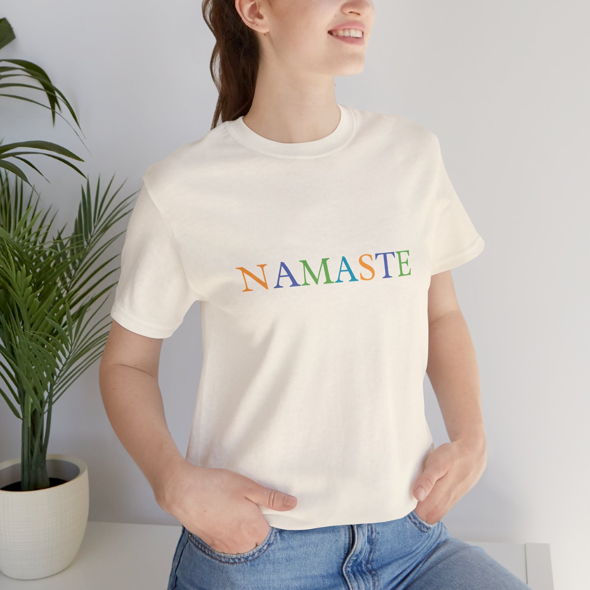 ترامونكيرو NAMASTE قميص تي شيرت للجنسين بياقة دائرية