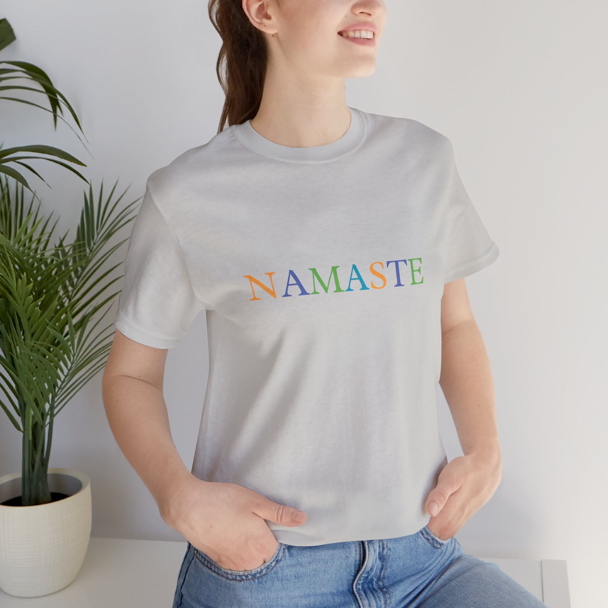 ترامونكيرو NAMASTE قميص تي شيرت للجنسين بياقة دائرية